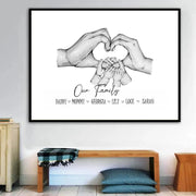 Family Custom Hands Canvas Painting - Essentialshouses