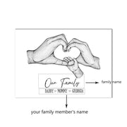 Family Custom Hands Canvas Painting - Essentialshouses