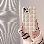 Fashion 3D Grid Matte Phone Case - Essentialshouses