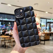 Fashion 3D Grid Matte Phone Case - Essentialshouses