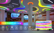 Essentialshouses FCOB RGB IC LED Light Strip WS2811 Addressable 630 720 LEDs Dream Color 12mm 12V 24V Flexible WS2812B FOB COB Led Lights RA90