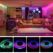 Essentialshouses FCOB RGB IC LED Light Strip WS2811 Addressable 630 720 LEDs Dream Color 12mm 12V 24V Flexible WS2812B FOB COB Led Lights RA90