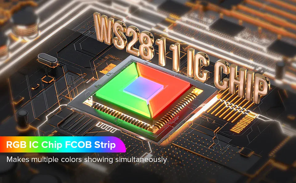 Essentialshouses FCOB RGB IC LED Light Strip WS2811 Addressable 630 720 LEDs Dream Color 12mm 12V 24V Flexible WS2812B FOB COB Led Lights RA90