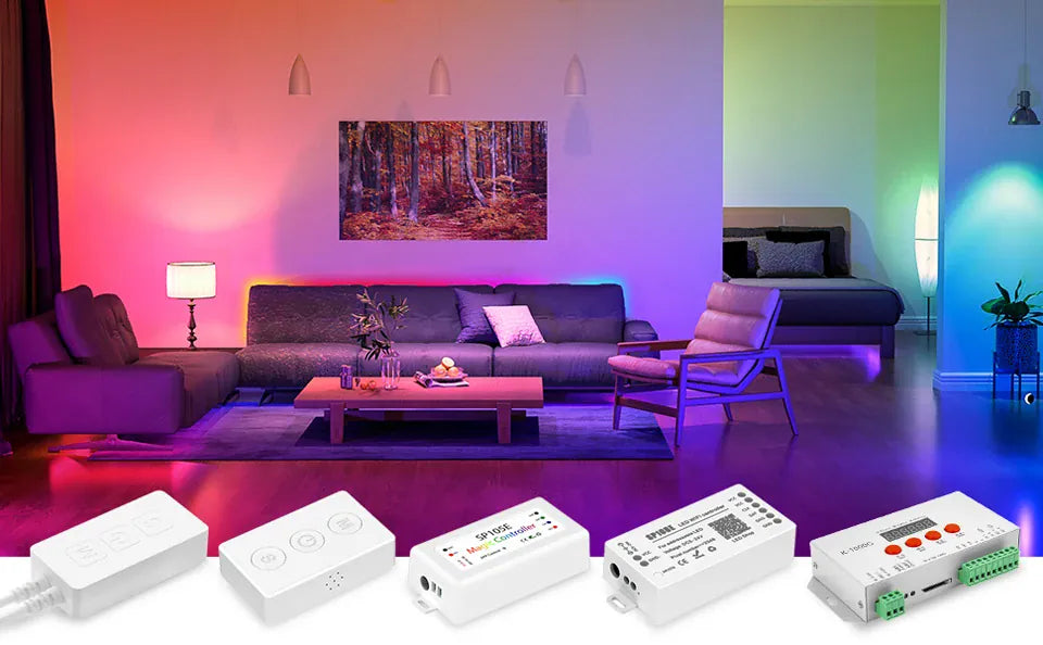 Essentialshouses FCOB RGB IC LED Light Strip WS2811 Addressable 630 720 LEDs Dream Color 12mm 12V 24V Flexible WS2812B FOB COB Led Lights RA90