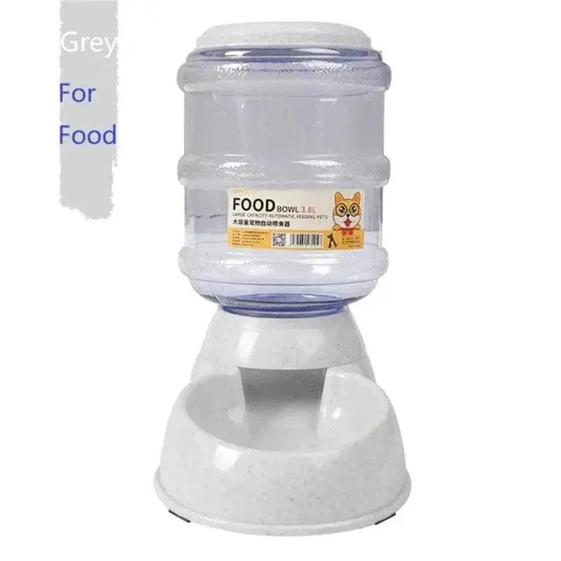 Essentialshouses Feeder Grey Large Capacity Drinking Feeding Dispenser