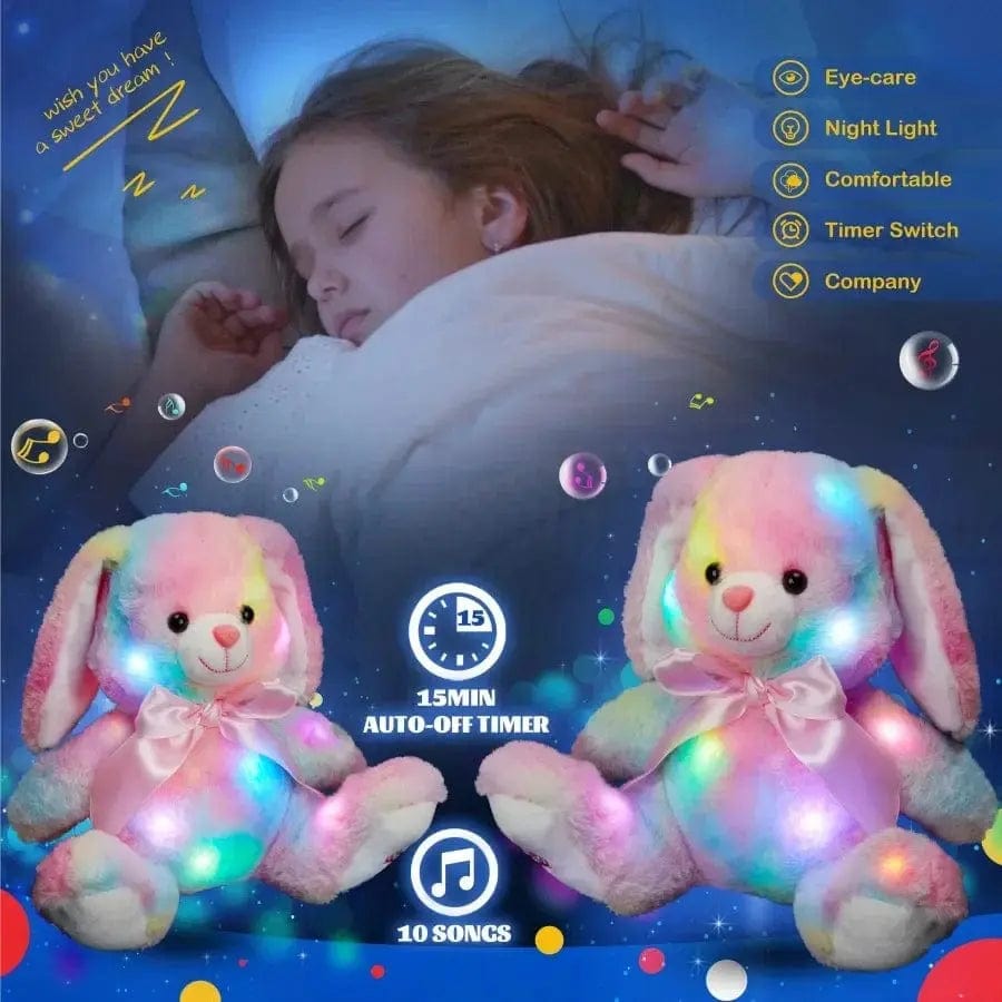 Essentialshouses Girls Luminous Cotton Bunny Plush Toy