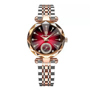 Essentialshouses Gold Red S Waterproof Luxury Woman Wristwatch