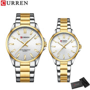 Essentialshouses gold white Fashion Brand Luminous Couple Watches