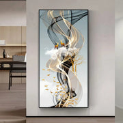 Essentialshouses 🦌Golden Deer Tree Nordic Canvas Art – Elegant Wall Décor