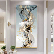 Essentialshouses 🦌Golden Deer Tree Nordic Canvas Art – Elegant Wall Décor