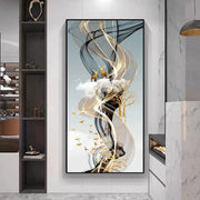 Essentialshouses 🦌Golden Deer Tree Nordic Canvas Art – Elegant Wall Décor