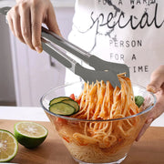 Essentialshouses GRAY / China Mainland Household Spaghetti Tongs Silicone Noodle Pasta Food Clip Pasta Scoop Colander Egg White Separator Drain Spoon Kitchen Accessori