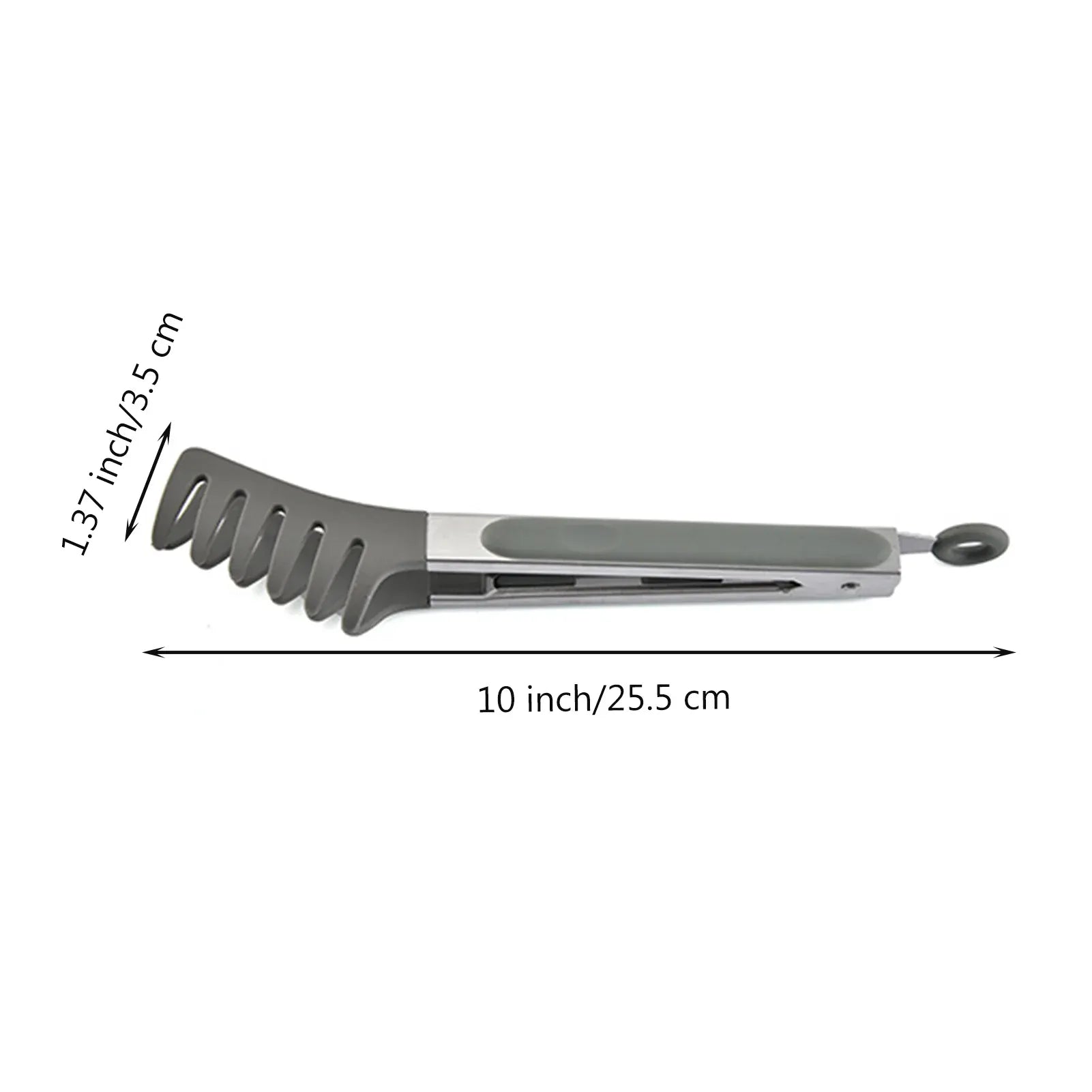 Essentialshouses GRAY / China Mainland Household Spaghetti Tongs Silicone Noodle Pasta Food Clip Pasta Scoop Colander Egg White Separator Drain Spoon Kitchen Accessori