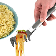 Essentialshouses GRAY / China Mainland Household Spaghetti Tongs Silicone Noodle Pasta Food Clip Pasta Scoop Colander Egg White Separator Drain Spoon Kitchen Accessori