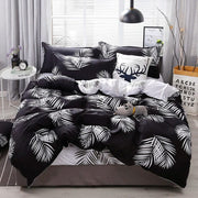 Essentialshouses Gray Pink Bear Pattern Duvet Cover