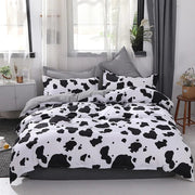 Essentialshouses Gray Pink Bear Pattern Duvet Cover