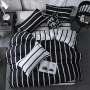 Essentialshouses Gray Pink Bear Pattern Duvet Cover