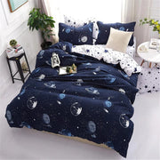 Essentialshouses Gray Pink Bear Pattern Duvet Cover