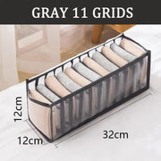 Essentialshouses Gray11grid32X12X12cm 🧺Underwear & Bra Organizer Storage Box – Streamline Your Wardrobe with Elegance