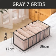 Essentialshouses Gray7grids36X17X12cm 🧺Underwear & Bra Organizer Storage Box – Streamline Your Wardrobe with Elegance