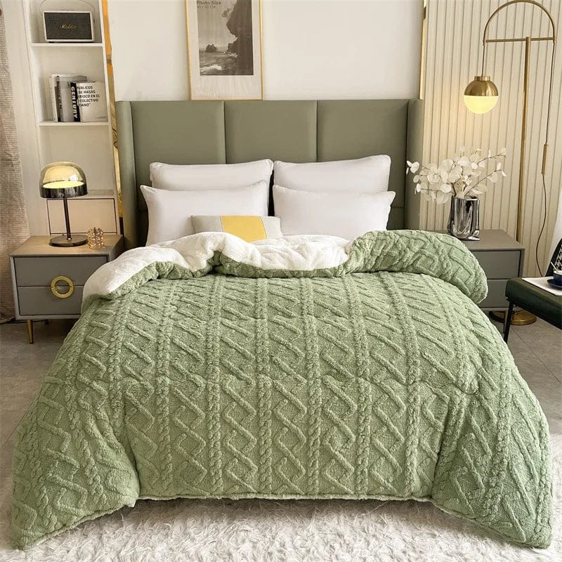 Essentialshouses Green 1PC / 40x40cm Super Thick Winter Warm Blanket