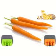 Essentialshouses Green 1pc Stainless Steel Handheld Vegetable Peeler with Rubber Finger Grip Comfortable Palm Peeler Suitable for Carrots, Etc