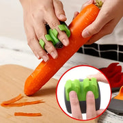 Essentialshouses Green 1pc Stainless Steel Handheld Vegetable Peeler with Rubber Finger Grip Comfortable Palm Peeler Suitable for Carrots, Etc