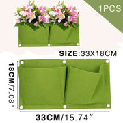 Essentialshouses Green  2 Pockets Wall Hanging Pockets Planting Pot