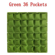 Essentialshouses Green 36 Pockets Wall Hanging Pockets Planting Pot