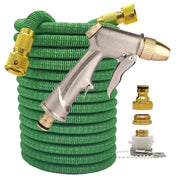Essentialshouses Green Grey with gun / 50ft Double Metal Connector Pvc Reel Pipe