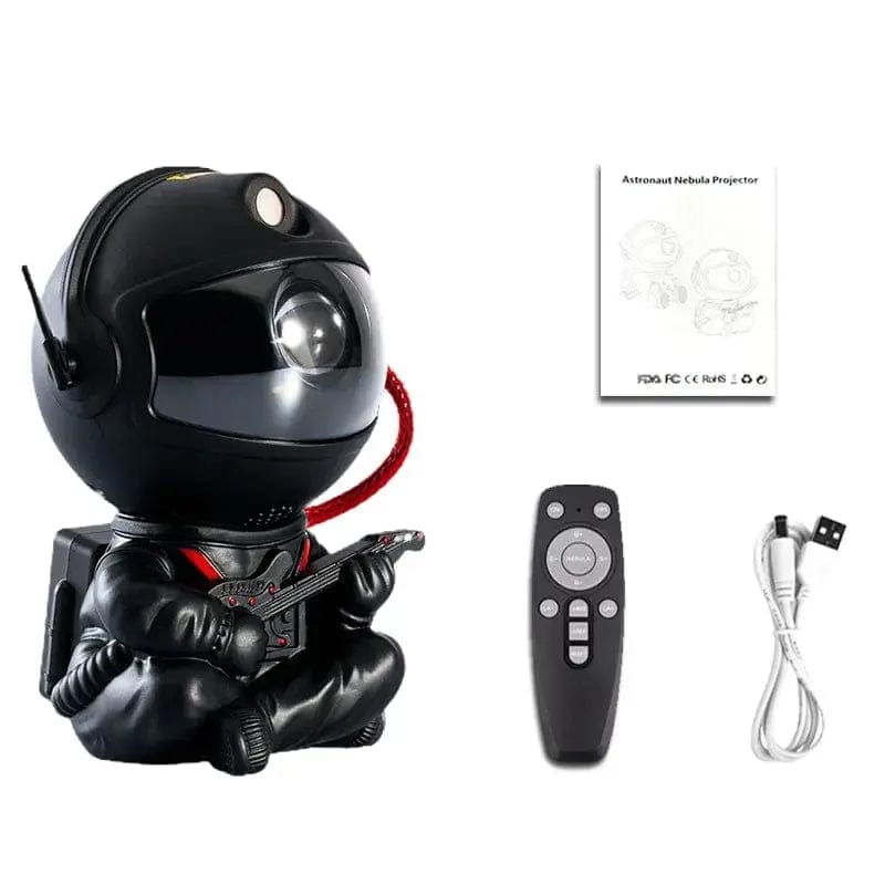 Essentialshouses Guitar Black / USB Plug 🌌Galaxy Star Projector LED Night Light – Astronaut Lamp