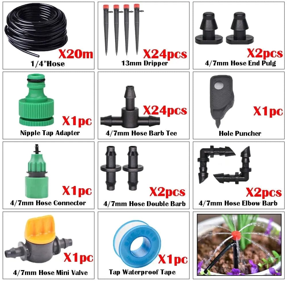 Essentialshouses H20m Garden Automatic Watering Tool Set