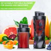 Essentialshouses HD-10 Black / 11.1 Electric Portable Juicer Fresh Fruit Mixer 700ML Multifunctional USB Rechargeable Shakes Smoothie Blender Outdoor Mixing Cup