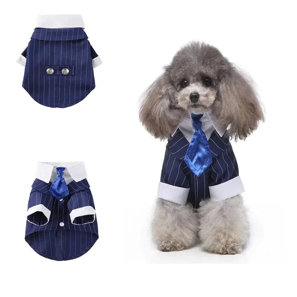 Essentialshouses High-end blue bar / XL Cute Dog Tailcoat Suit