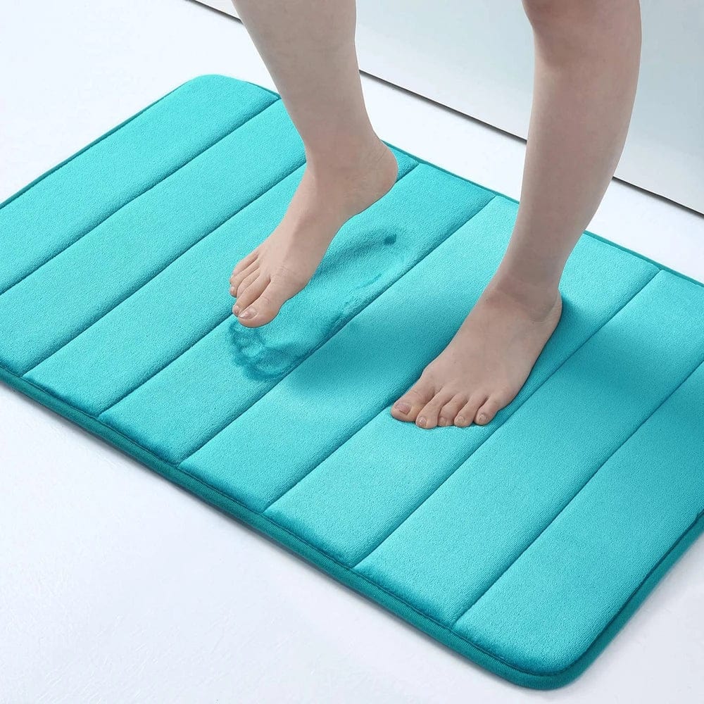 Essentialshouses hole blue / 51CMx81CM 🛁 Homaxy Absorbent Non-Slip Memory Foam Bath Mat – Luxurious Comfort & Safety