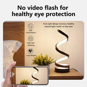 Essentialshouses Home Accents & Wall Art USB Plug In Creative Spiral LED Night Light Dimmable 3 Colors Adjustable For Living Room Office Desk Table Bedroom Bedside Decor