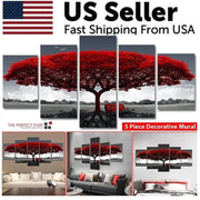 Essentialshouses Home & Décor 5PCS 5Pcs Canvas Print Paintings Landscape Pictures Wall Art Modern Living Room Decor