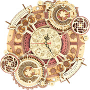 Essentialshouses Home & Décor LC601 Robotime ROKR Time Art Zodiac Wall Clock 3D Wooden Puzzle Games Model Building Kits Toys For Children Kids