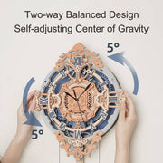 Essentialshouses Home & Décor LC701 Robotime ROKR 3D Wooden Puzzle Time Art Romantic Notes Wall Clock Model Toys For Children Kids - LC701