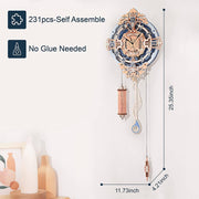 Essentialshouses Home & Décor LC701 Robotime ROKR 3D Wooden Puzzle Time Art Romantic Notes Wall Clock Model Toys For Children Kids - LC701