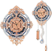 Essentialshouses Home & Décor LC701 Robotime ROKR 3D Wooden Puzzle Time Art Romantic Notes Wall Clock Model Toys For Children Kids - LC701
