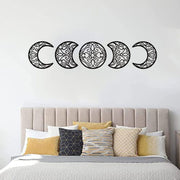 Essentialshouses Home & Décor Wrought iron decoration Crescent Moon Wall Art Set Of 5, Islamic Home Decor