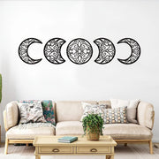 Essentialshouses Home & Décor Wrought iron decoration Crescent Moon Wall Art Set Of 5, Islamic Home Decor