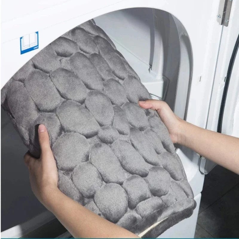 Essentialshouses 🛁 Hot Cobblestone Embossed Bath Mat – Plush Comfort Meets Modern Design
