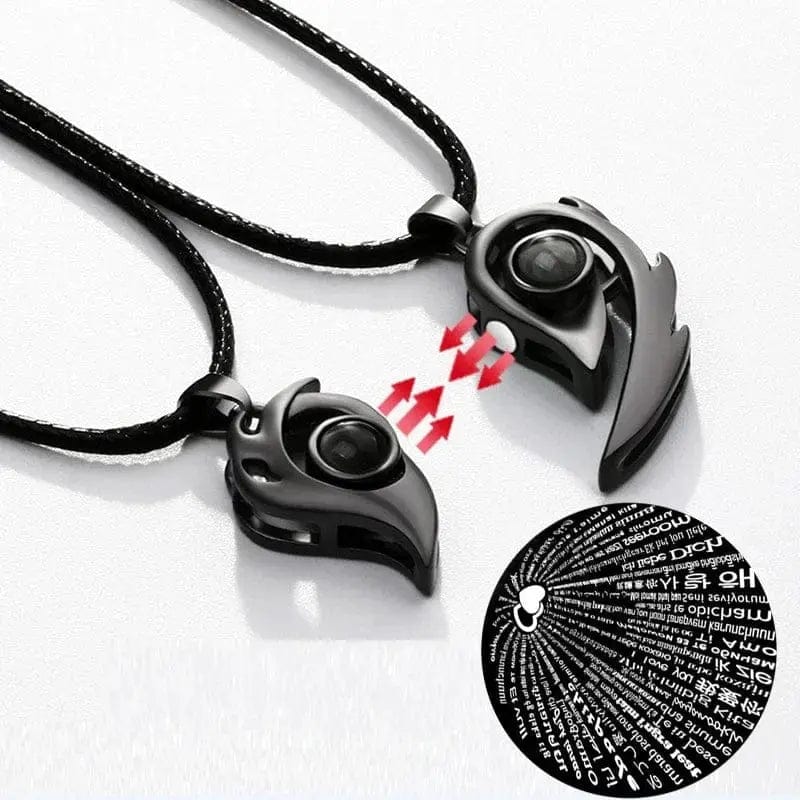 Essentialshouses I Love You Projection Magnetic Couple Necklace