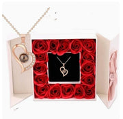 Essentialshouses Jewelry Necklace Gift Box Languages I Love You Necklace Love 520 Projection Pendant Clavicle Chain