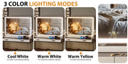 Essentialshouses JHK LED Vanity Mirror with Lights Aluminum Frame Bathroom Mirror Dimmable 3 Color Modes Makeup Mirror Memory Function Bedroom