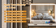 Essentialshouses JHK LED Vanity Mirror with Lights Aluminum Frame Bathroom Mirror Dimmable 3 Color Modes Makeup Mirror Memory Function Bedroom