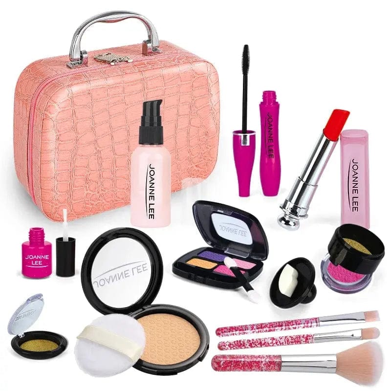 Essentialshouses kids Pink 13 PCS Set Girl Simulation Cosmetics Makeup Kit