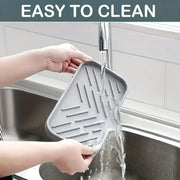 Essentialshouses Kitchen Faucet Splash Pad Silicone Sink Faucet Splash Guard Mat Sponge Drain Rack Countertop Soap Tray For Bath Kitchen Gadgets